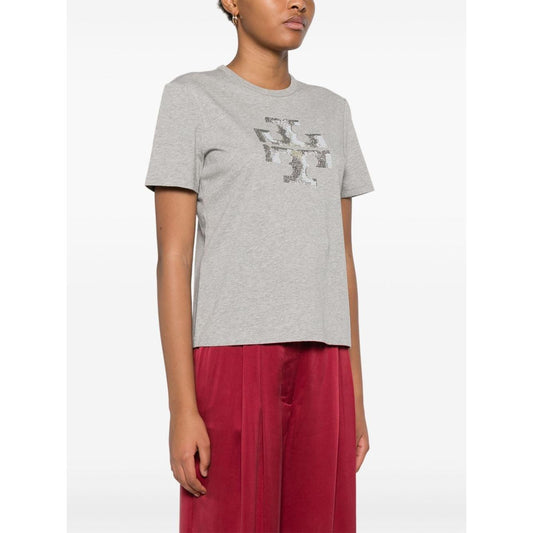 Tory Burch T-shirts and Polos Grey Topwear Tory Burch