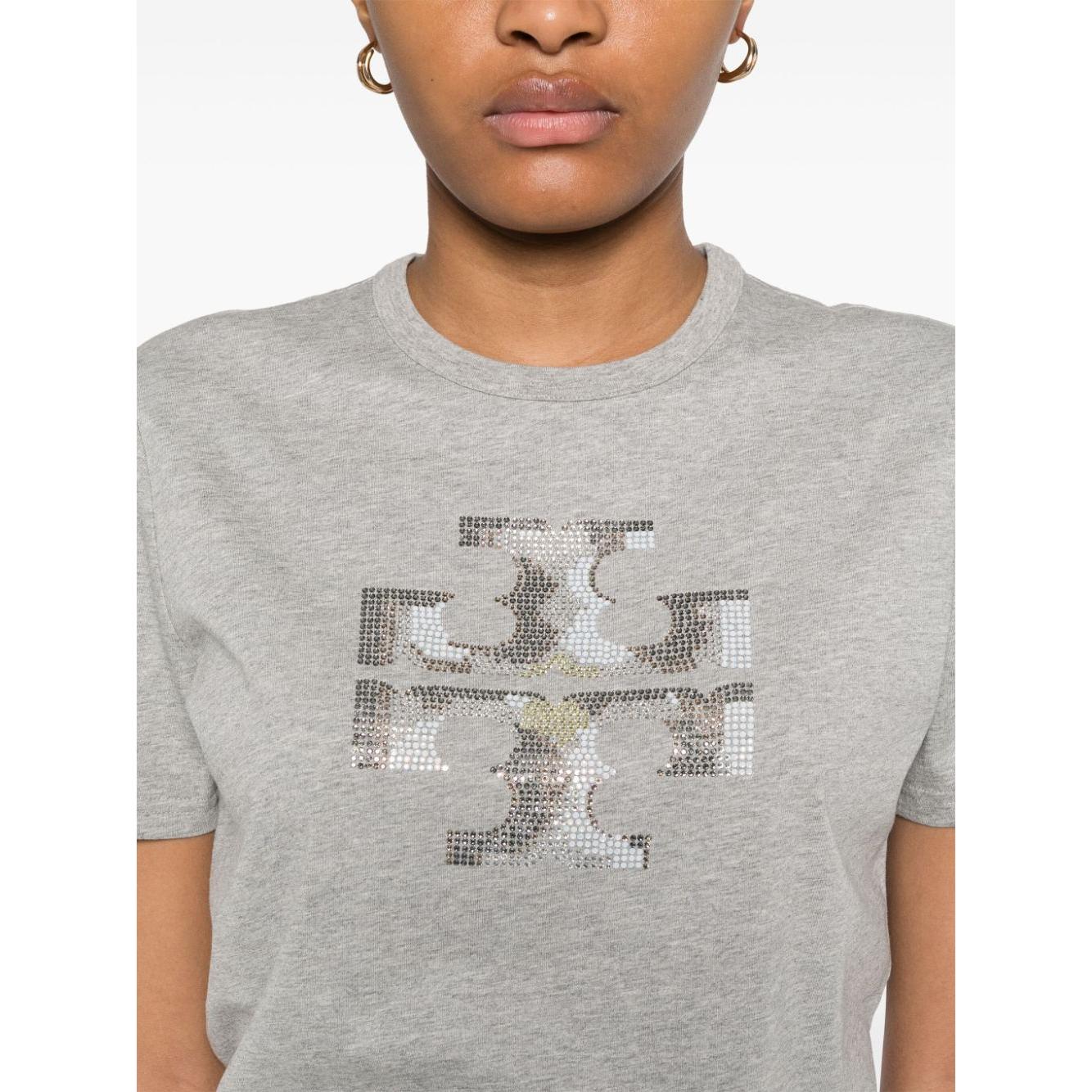 Tory Burch T-shirts and Polos Grey Topwear Tory Burch