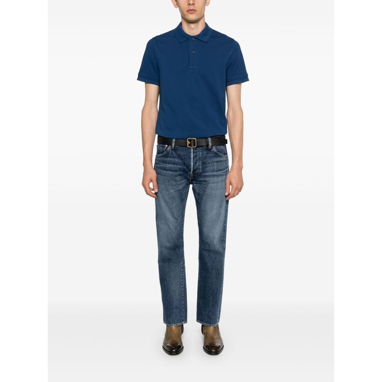 Tom Ford T-shirts and Polos Blue Topwear Tom Ford