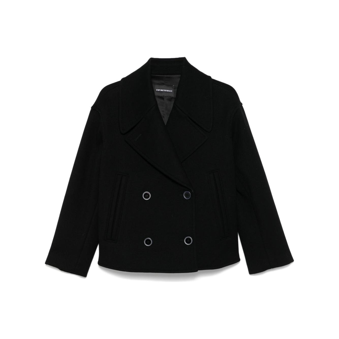 Emporio Armani Coats Black Jackets Emporio Armani