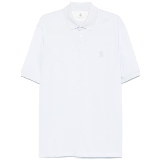 Brunello Cucinelli T-shirts and Polos Clear Blue Topwear Brunello Cucinelli