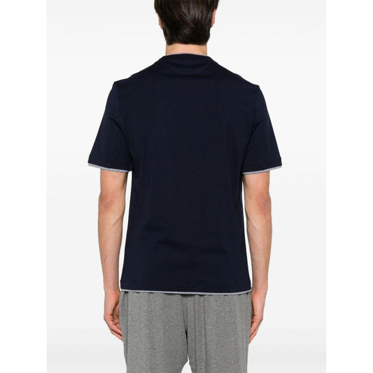 Brunello Cucinelli T-shirts and Polos Blue Topwear Brunello Cucinelli