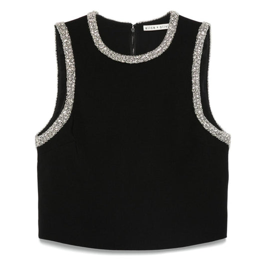 Alice + Olivia Top Black Topwear Alice + Olivia