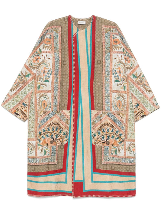 Pierre Louis Mascia printed silk kimono