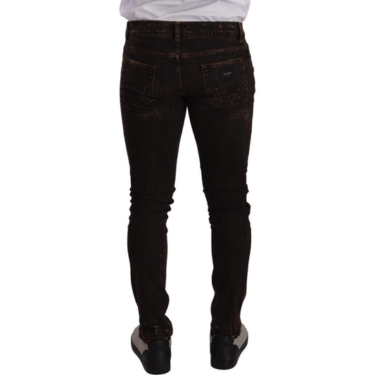 Slim Fit Distressed Skinny Denim Jeans