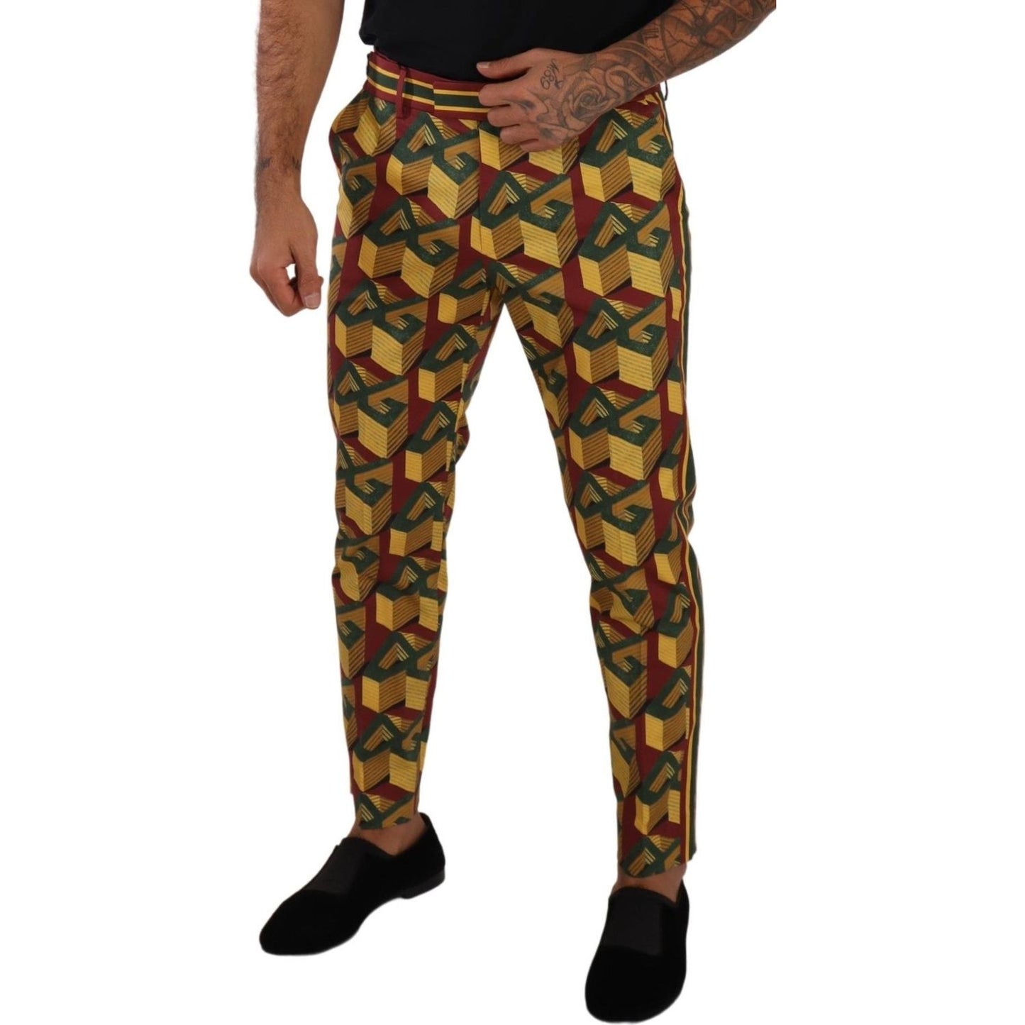 Dolce & Gabbana Elegant Multicolor Tapered Pants for Men Dolce & Gabbana