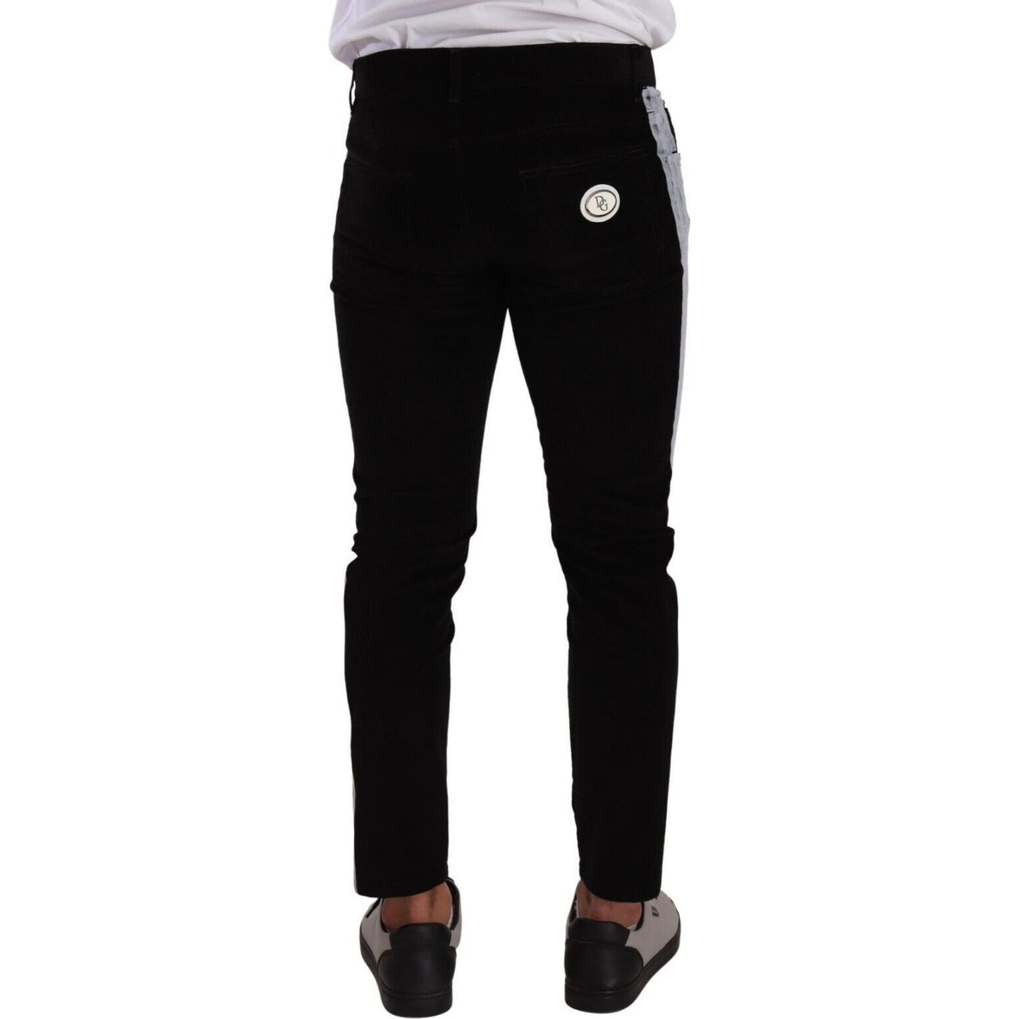 Dolce & Gabbana Elegant Slim-Fit Cotton Black Jeans Dolce & Gabbana