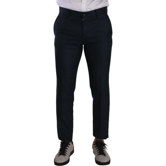 Dolce & Gabbana Elegant Slim Fit Cashmere-Silk Dress Pants Dolce & Gabbana