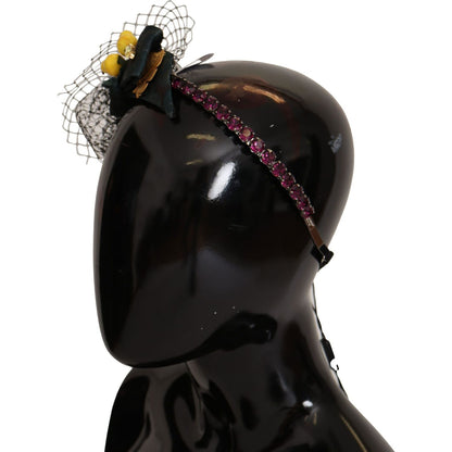 Dolce & Gabbana Purple Crystal Diadem Headband Lemons Sicily Tiara
