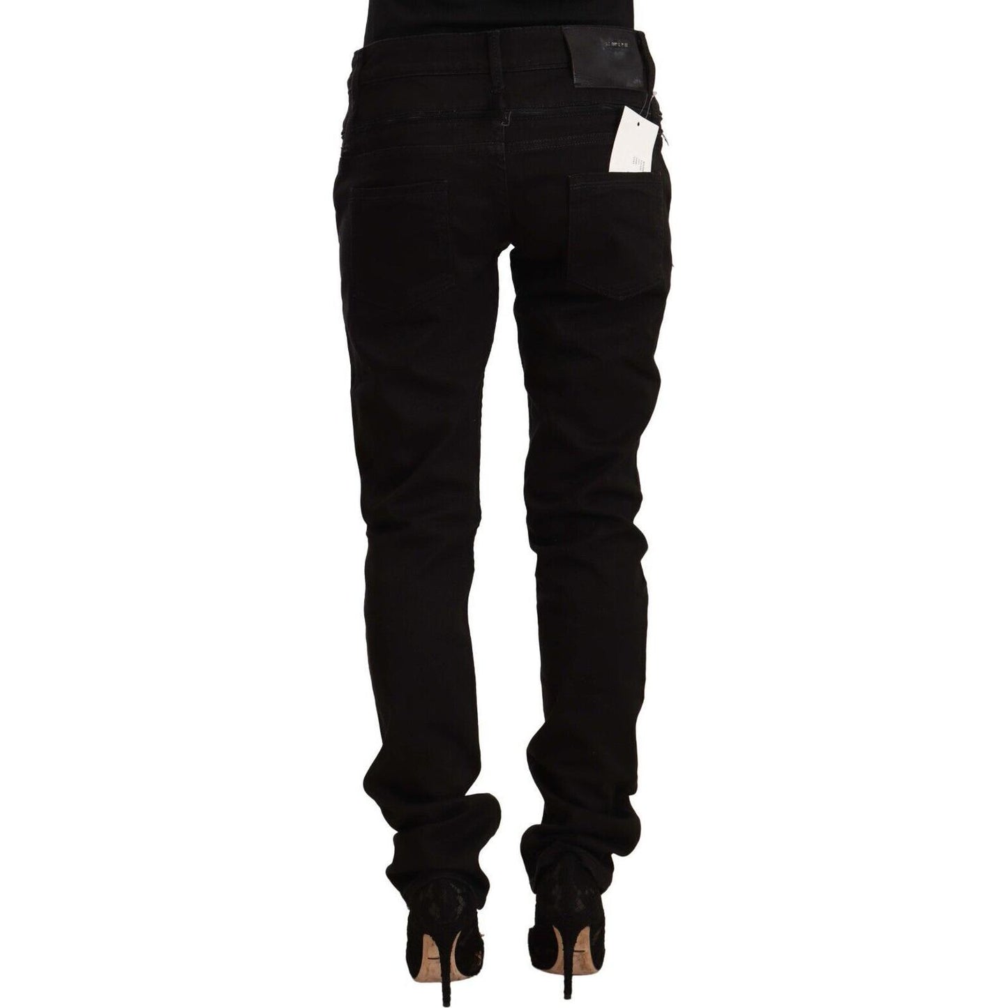 Acht Chic Black Low Waist Skinny Jeans Acht