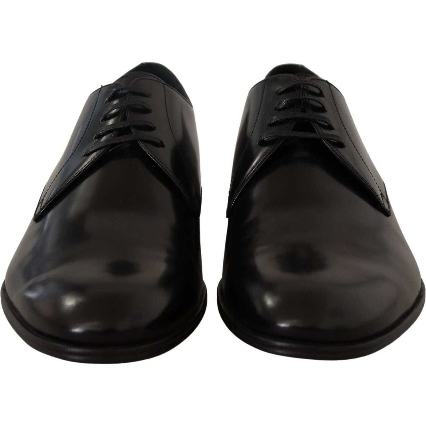 Dolce & Gabbana Black Leather Lace Up Formal Derby Shoes