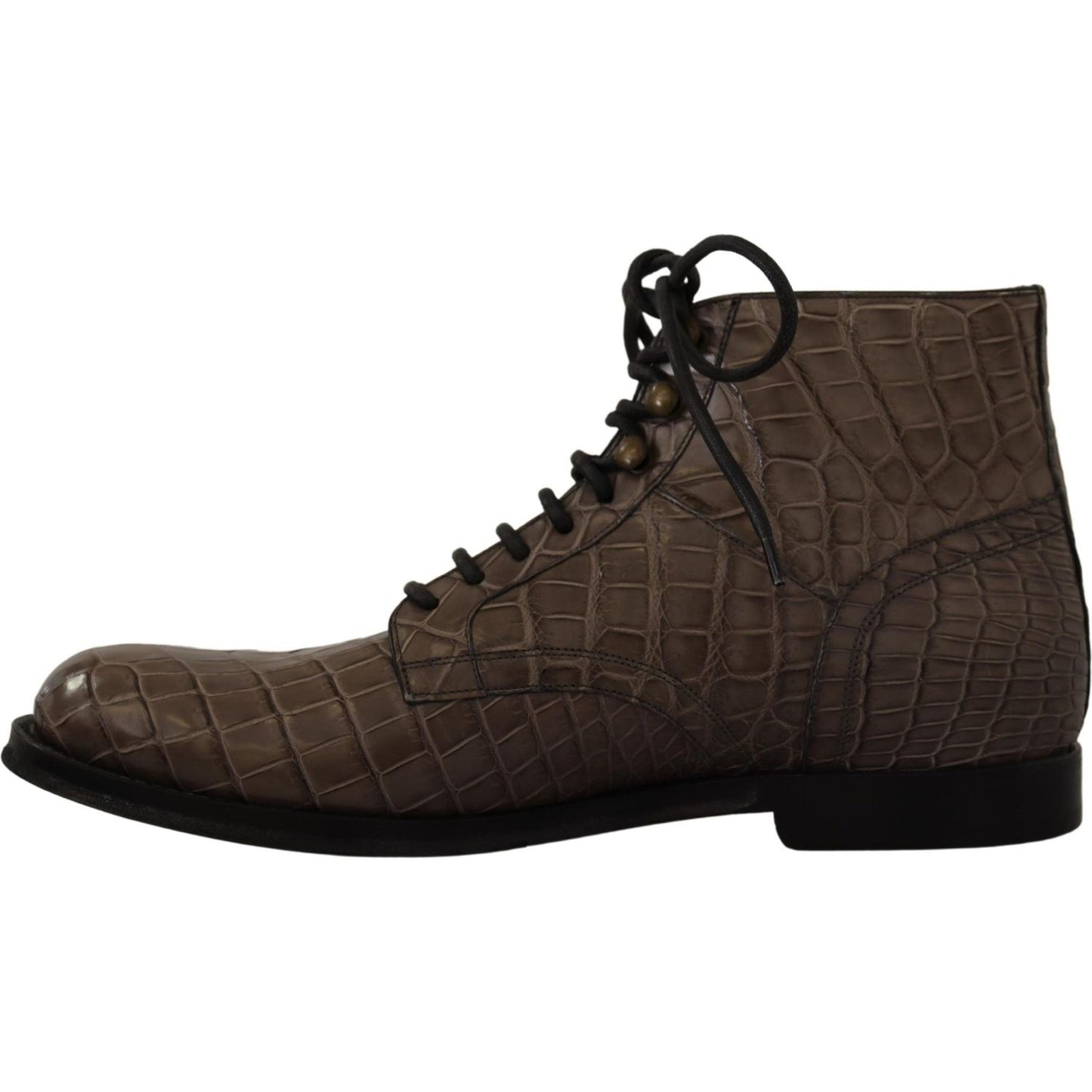 Dolce & Gabbana Elegant Crocodile Derby Brogue Boots Dolce & Gabbana