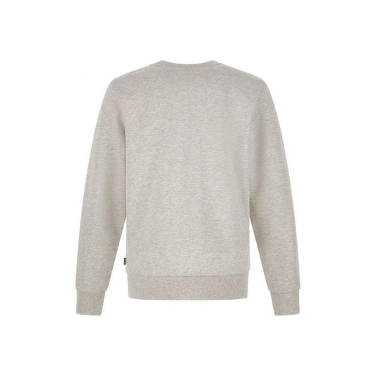 Hugo Boss Elegant Grey Round Neck Cotton Sweatshirt Hugo Boss