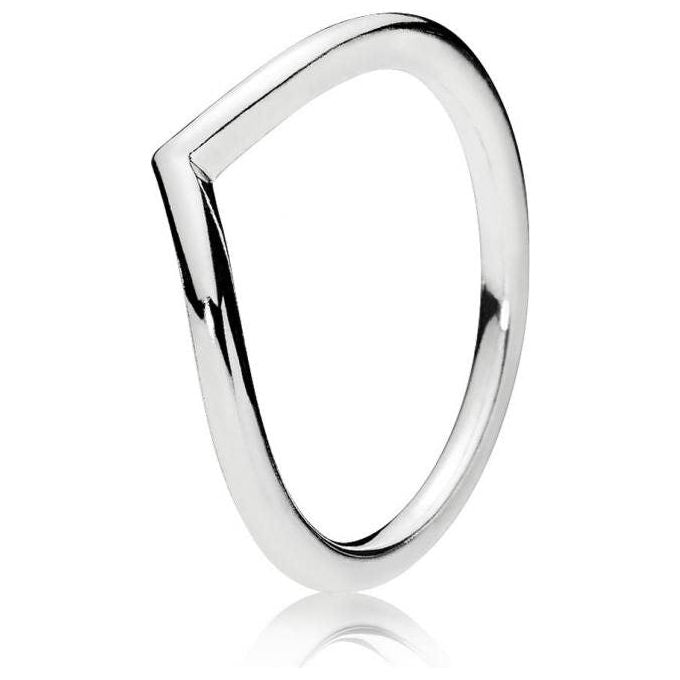 PANDORA JEWELS Mod. WISHBONE SILVER - RING - Size 56 DESIGNER FASHION JEWELLERY PANDORA