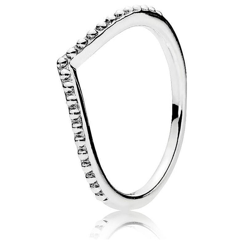 PANDORA JEWELS Mod. WISHBONE SILVER - RING - Size 52 DESIGNER FASHION JEWELLERY PANDORA