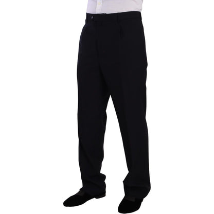 Domenico Tagliente Blue Polyester Single Breasted Formal Suit