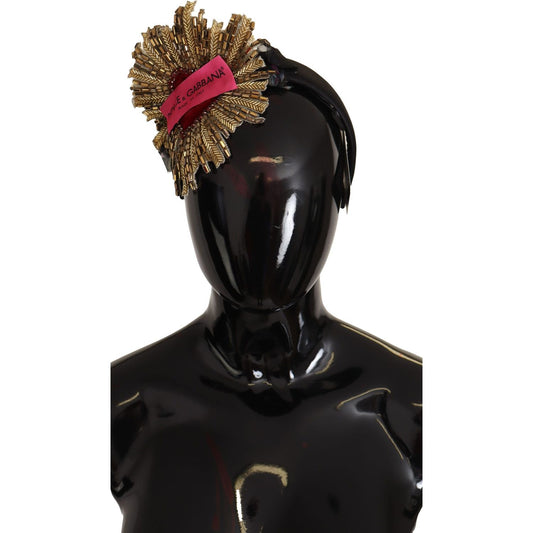 Dolce & Gabbana Regal Gold Silk Diadem Headband Dolce & Gabbana