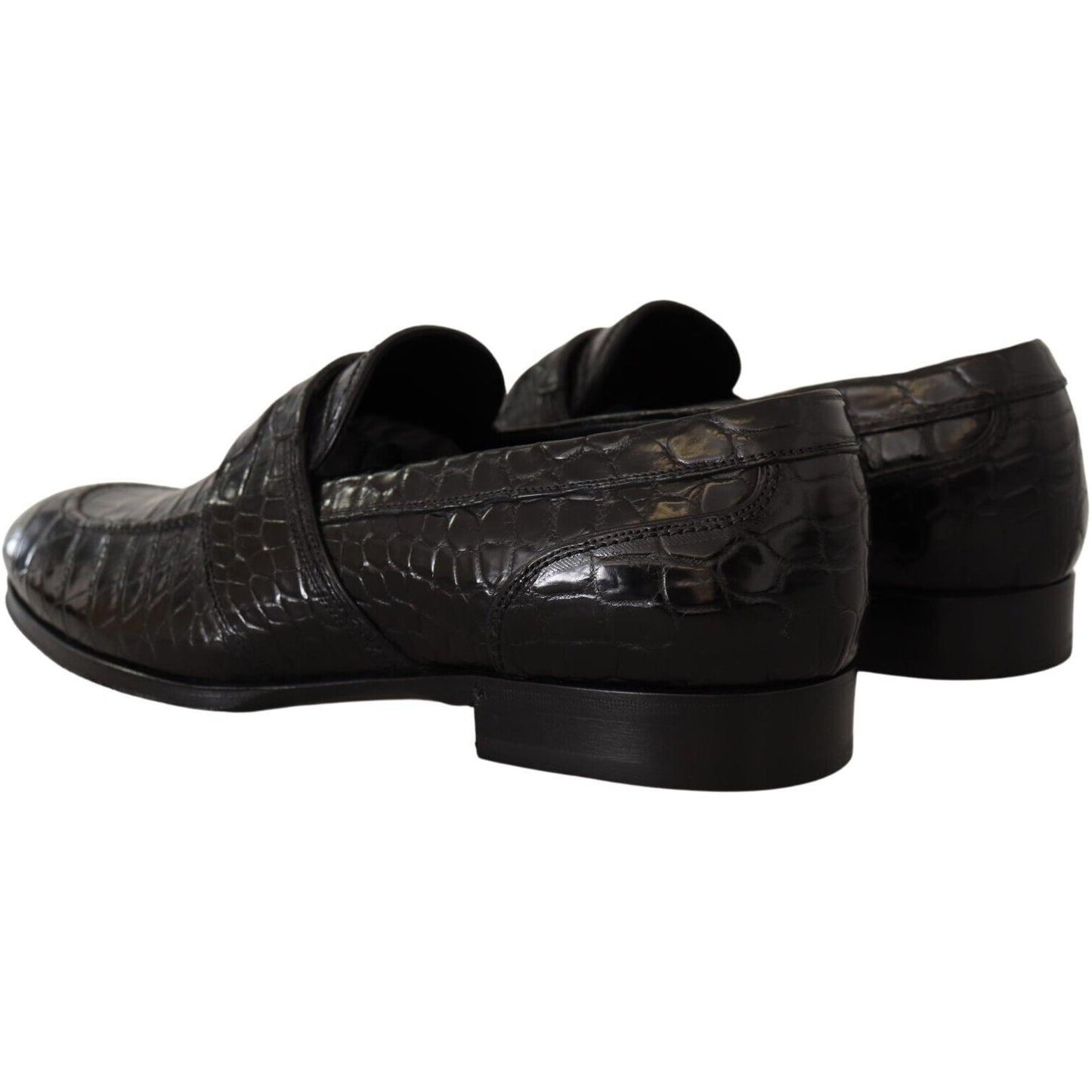 Dolce & Gabbana Elegant Crocodile Leather Moccasin Shoes Dolce & Gabbana