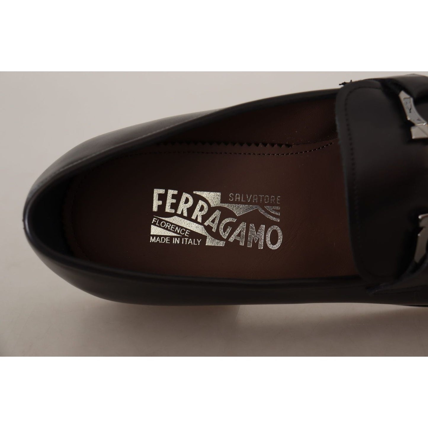 Salvatore Ferragamo Suave Black Leather Gancio Bit Loafers Dress Shoes Salvatore Ferragamo