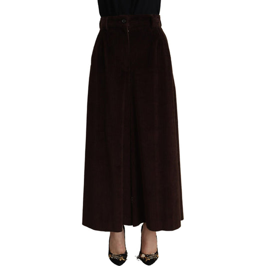 Chic Bordeaux High-Waisted Corduroy Pants