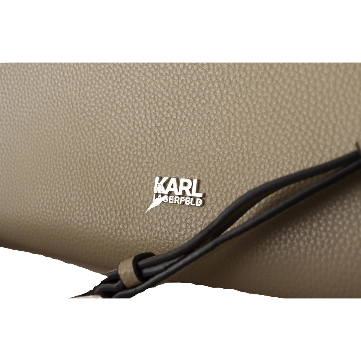 Karl Lagerfeld Enchanting Sage Green Leather Tote Karl Lagerfeld