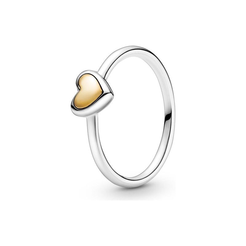 PANDORA JEWELS Mod. GOLDEN HEART - RING - Size 52 DESIGNER FASHION JEWELLERY PANDORA