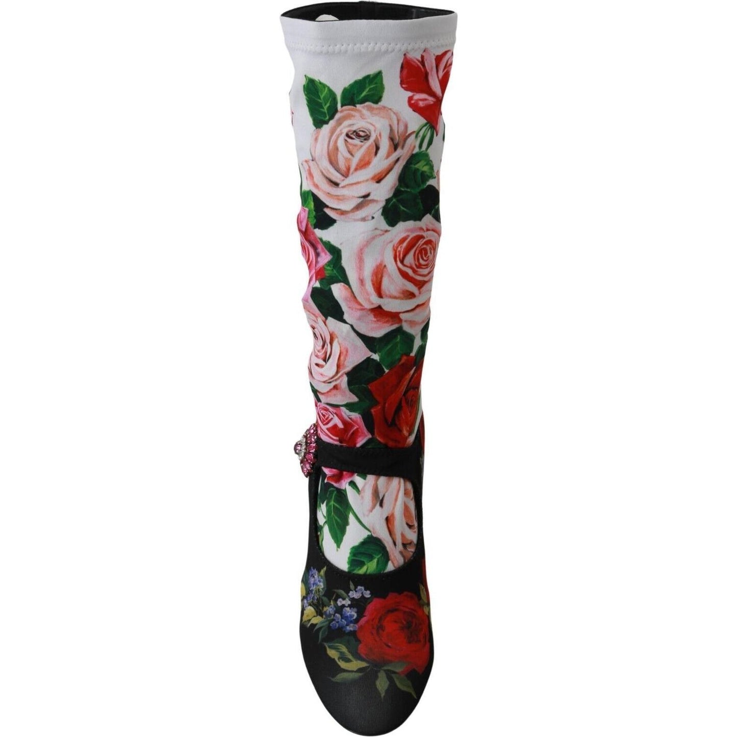 Dolce & Gabbana Floral Embellished Socks Boots Dolce & Gabbana