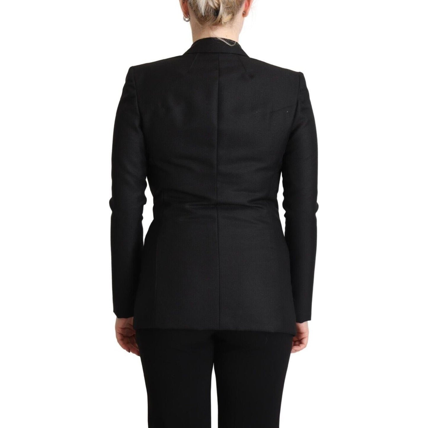 Costume National Elegant Black Double-Breasted Blazer Costume National