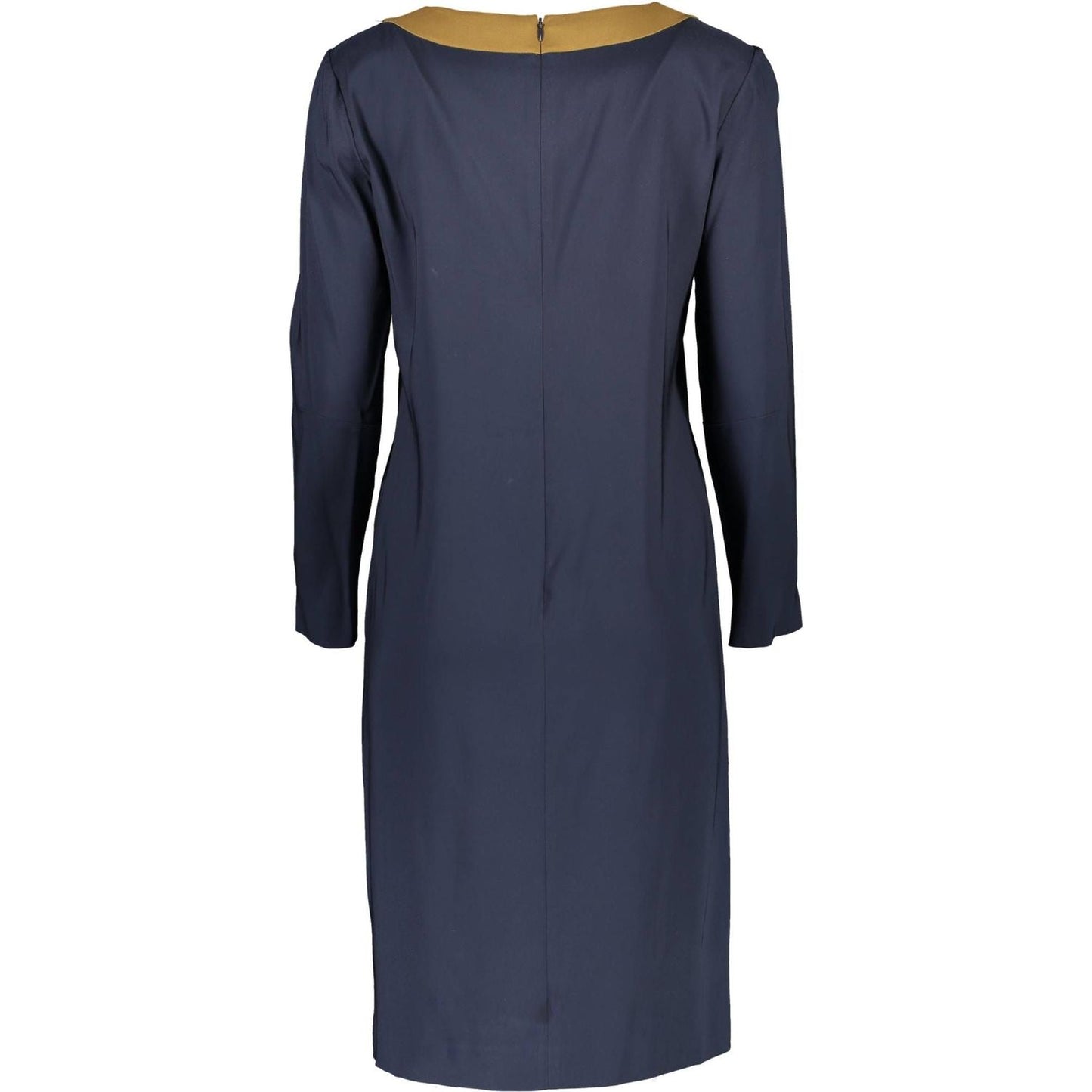 Gant Chic Blue Round Neck Dress with Contrasting Details Gant