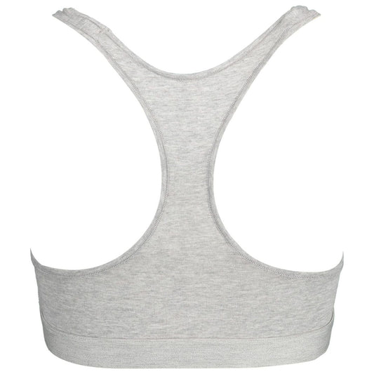 Tommy Hilfiger Gray Cotton Women Sports Bra Tommy Hilfiger