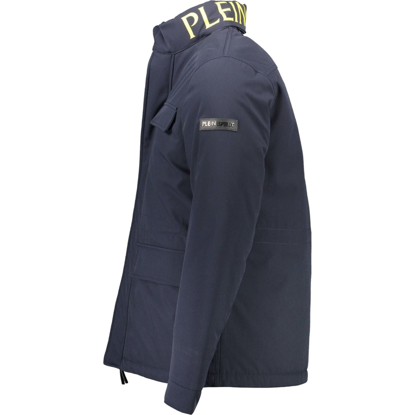 Plein Sport Blue Polyester Men Jacket Plein Sport