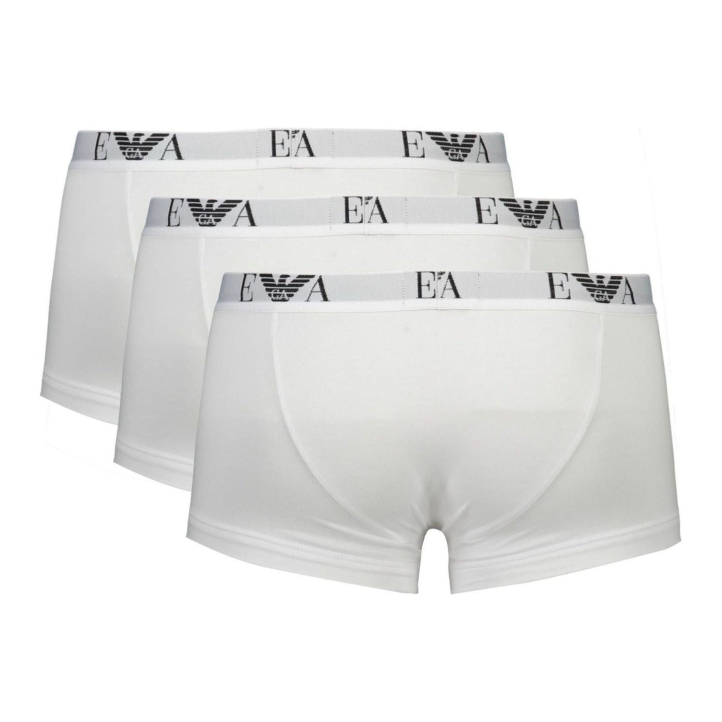 Emporio Armani White Cotton Men Trunk Emporio Armani