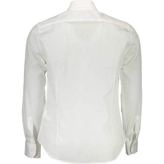 La Martina White Cotton Men Shirt La Martina