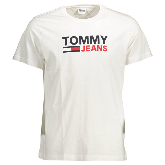 Tommy Hilfiger White Cotton Men T-Shirt Tommy Hilfiger