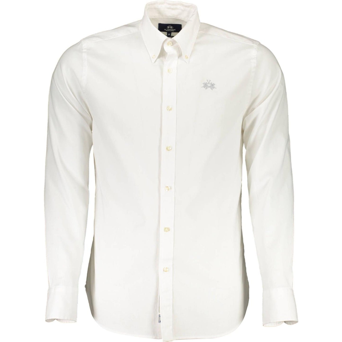 La Martina White Cotton Men Shirt La Martina