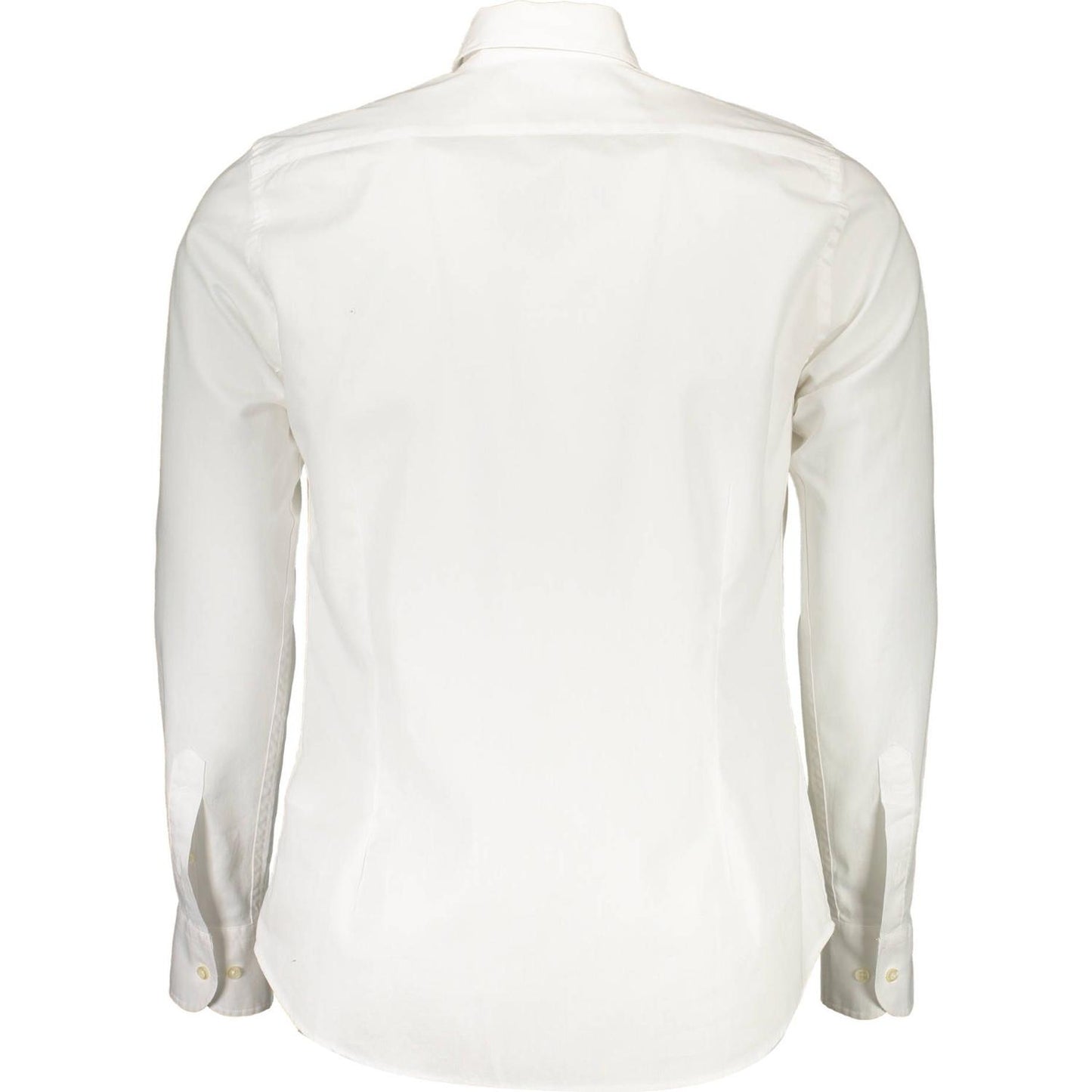 La Martina White Cotton Men Shirt La Martina