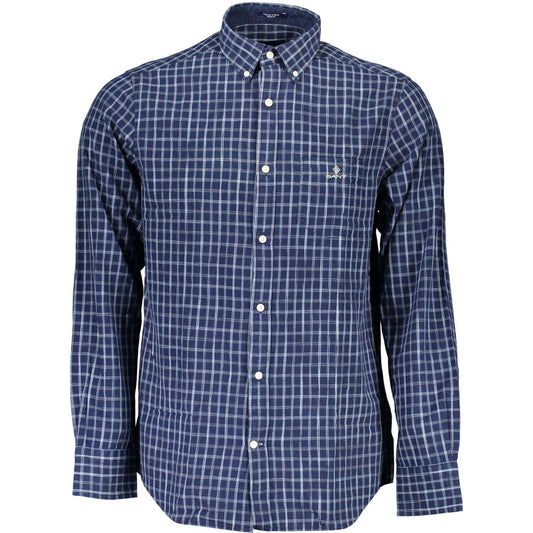 Gant Blue Cotton Men Shirt Gant