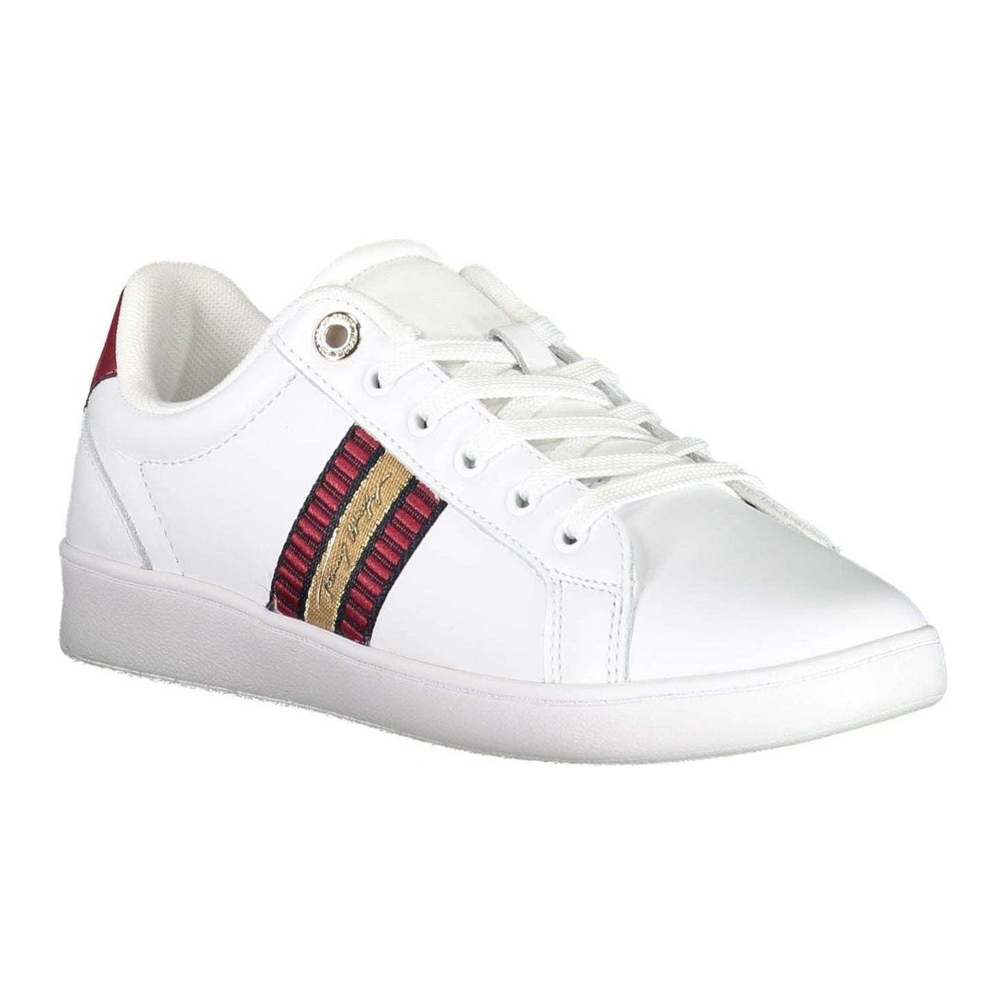 Tommy Hilfiger White Leather Women Sneaker Tommy Hilfiger