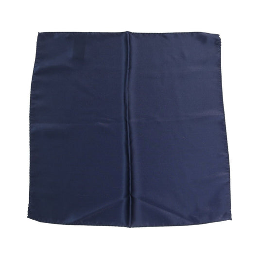 Dolce & Gabbana Elegant Silk Pocket Square in Lustrous Blue Dolce & Gabbana