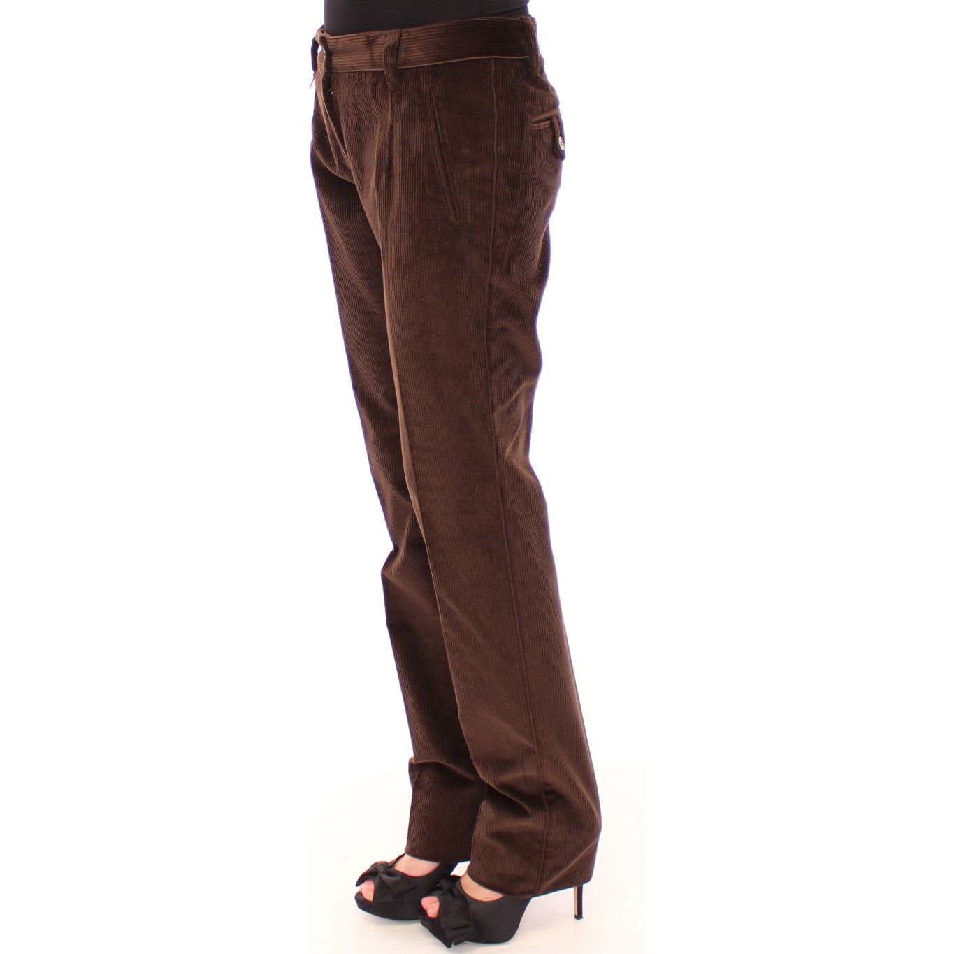 Dolce & Gabbana Elegant Brown Cotton Trousers Dolce & Gabbana