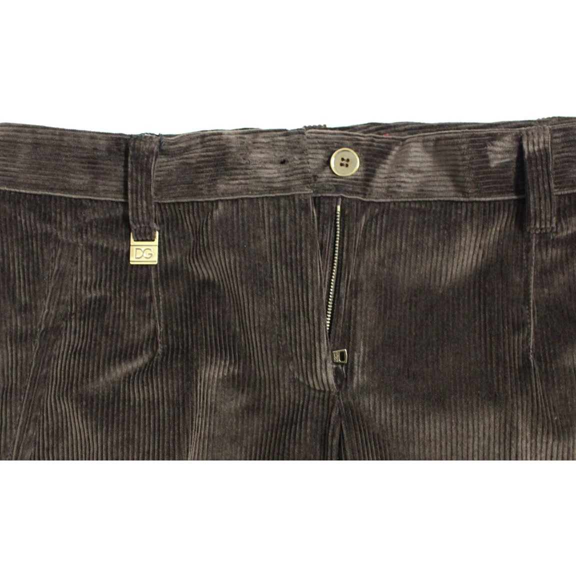 Dolce & Gabbana Elegant Brown Cotton Trousers Dolce & Gabbana