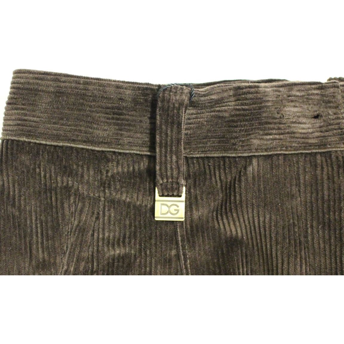 Dolce & Gabbana Elegant Brown Cotton Trousers Dolce & Gabbana