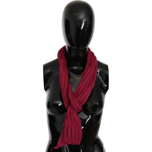 John Galliano Bordeaux Neck Wrap Shawl Foulard Scarf