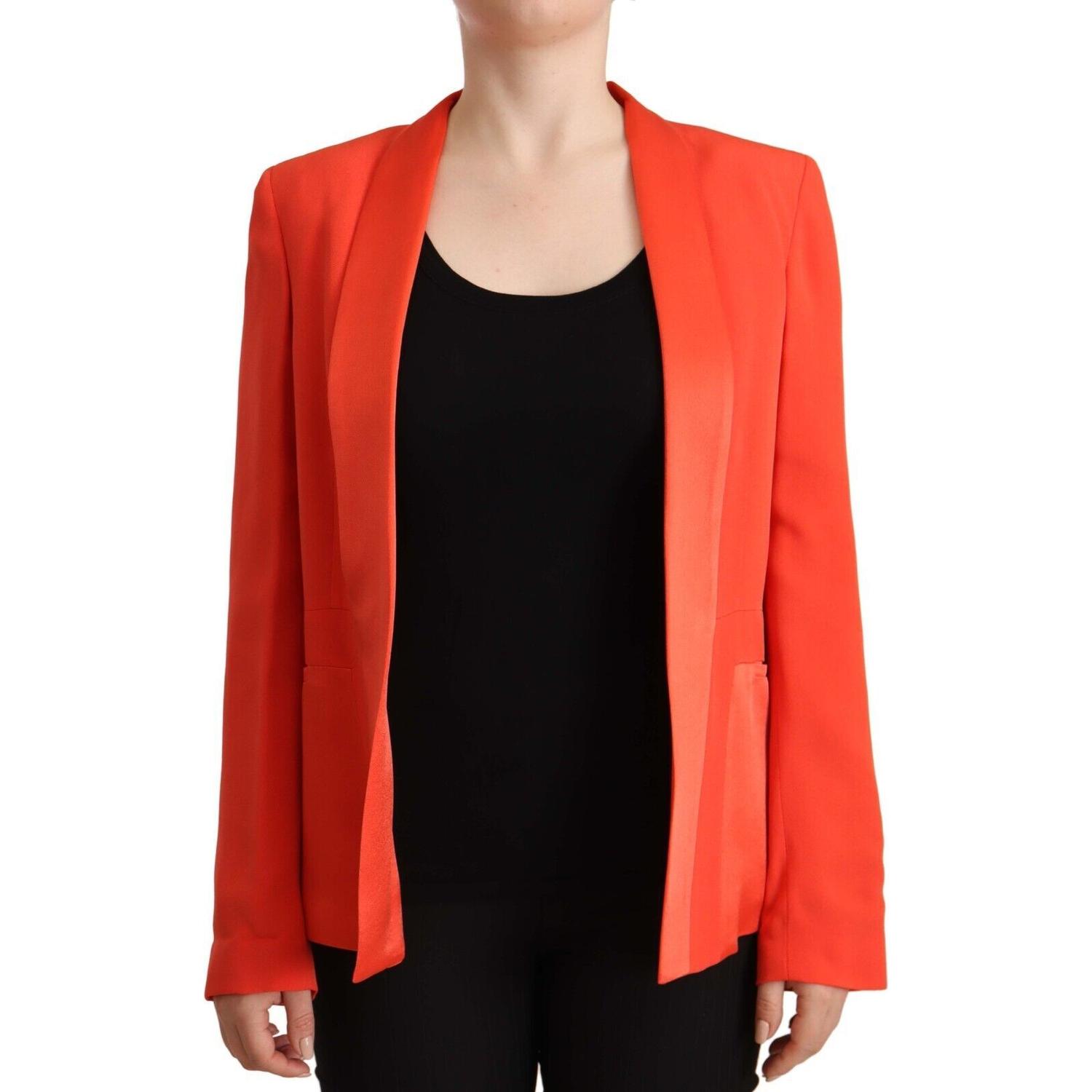 CO|TE Orange Long Sleeves Acetate Blazer Pocket Overcoat Jacket
