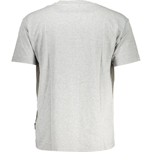 Napapijri Gray Cotton Men T-Shirt Napapijri