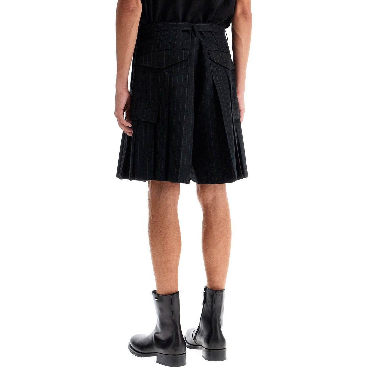 Sacai striped pleated bermuda shorts Short trousers Sacai