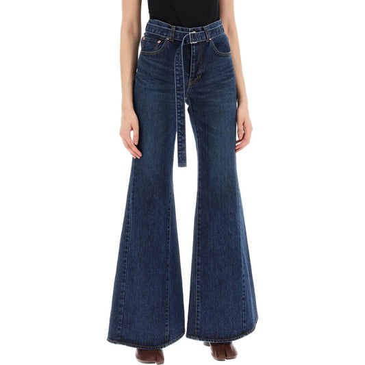 Sacai boot cut jeans with matching belt Jeans Sacai