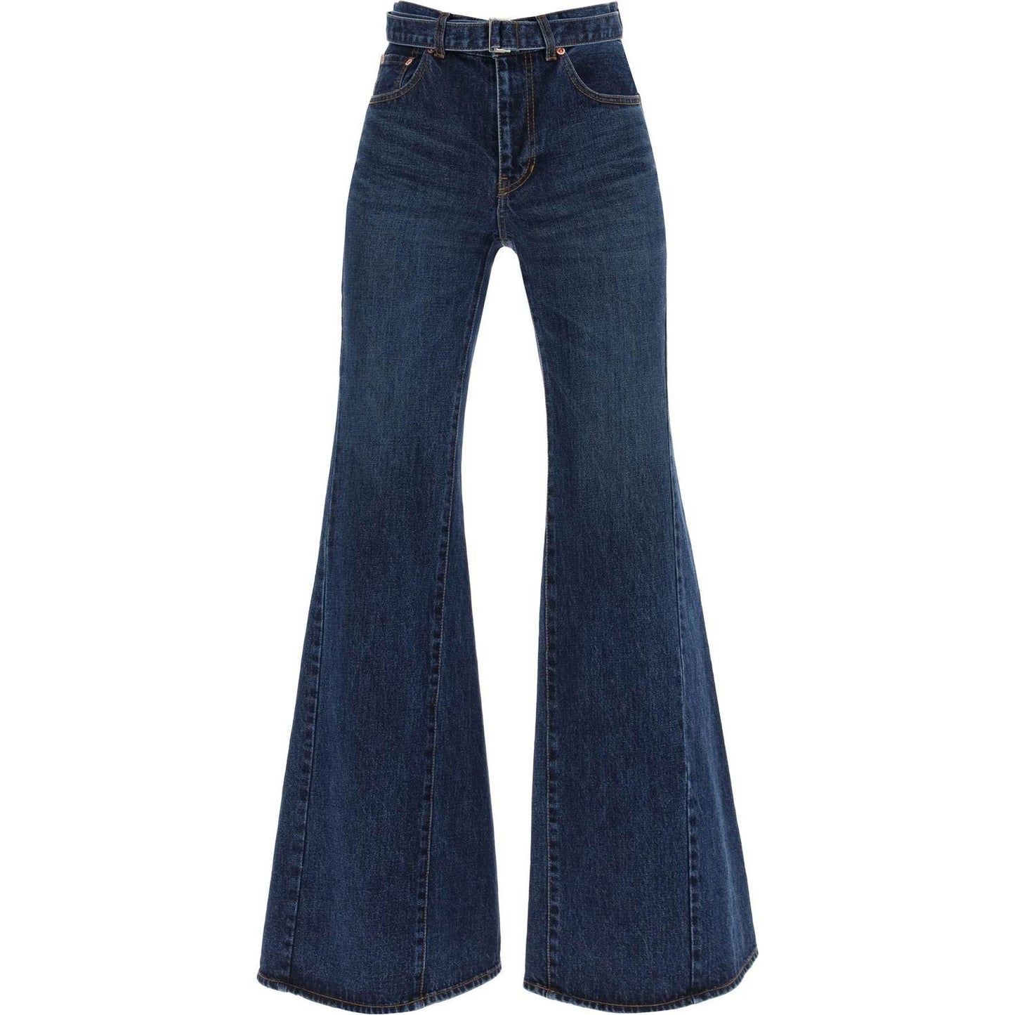 Sacai boot cut jeans with matching belt Jeans Sacai