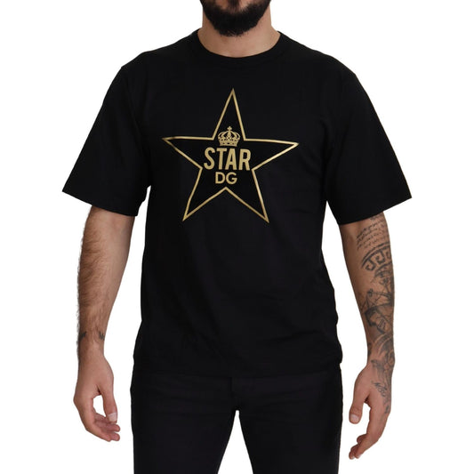 Dolce & Gabbana Gold Star DG Emblem Crewneck Tee Dolce & Gabbana