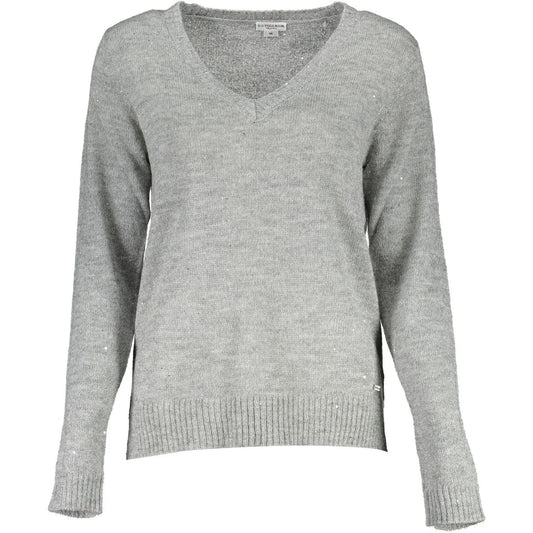 Elegant Long-Sleeved V-Neck Sweater